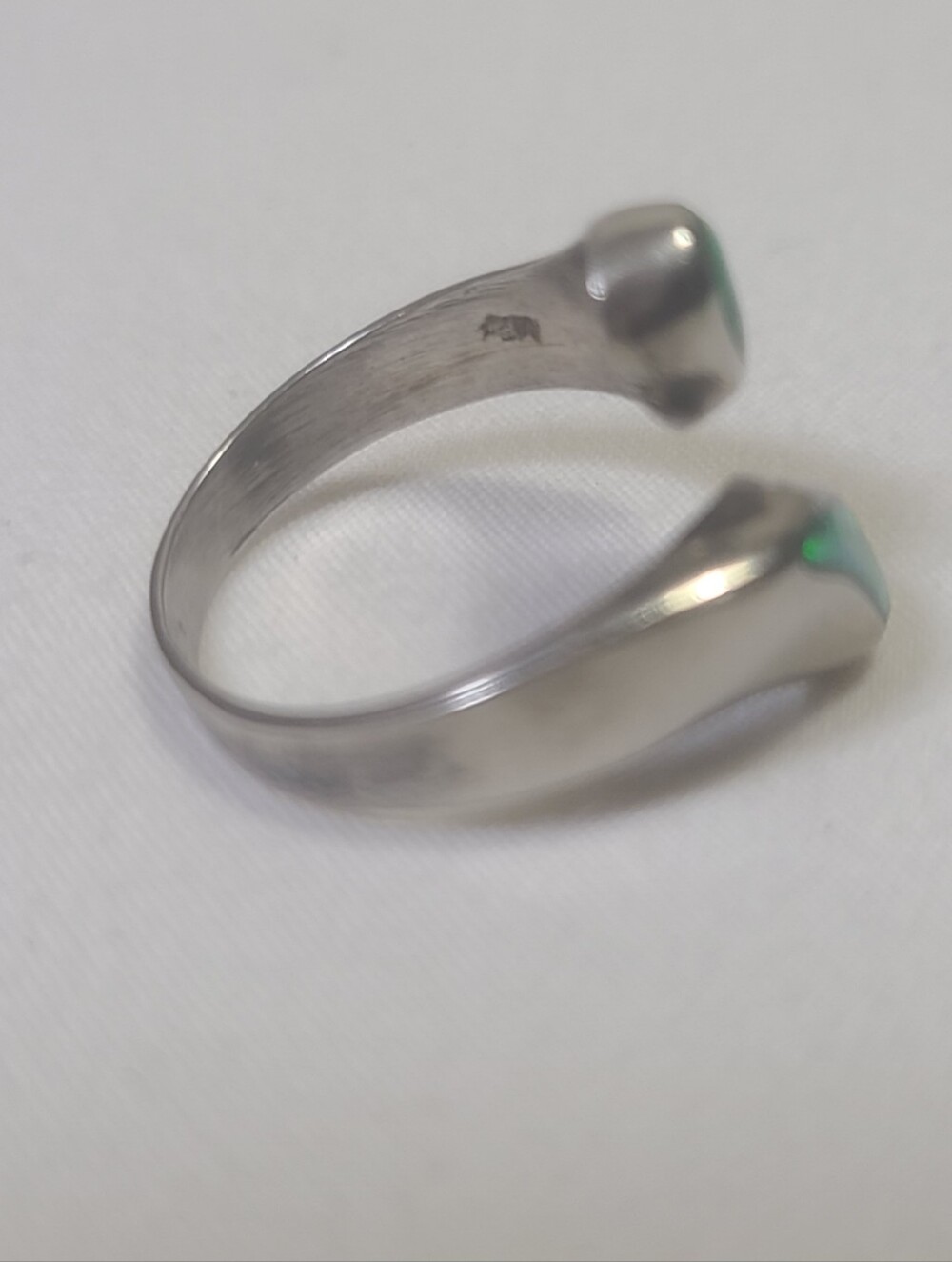 Mexico Sterling Silver 925 Opal Adjustable Ring Size 8.5 - Picture 5 of 8